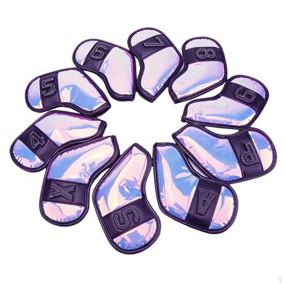 10 Pieces Golf Iron Headcovers Club Protective Cover Lightweight Equipment TPU Accessories for