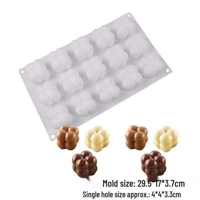 Silicone 15-Cavity Mini Cube Mousse Cake Mold