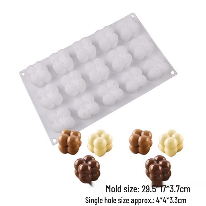 

Silicone 15-Cavity Mini Cube Mousse Cake Mold