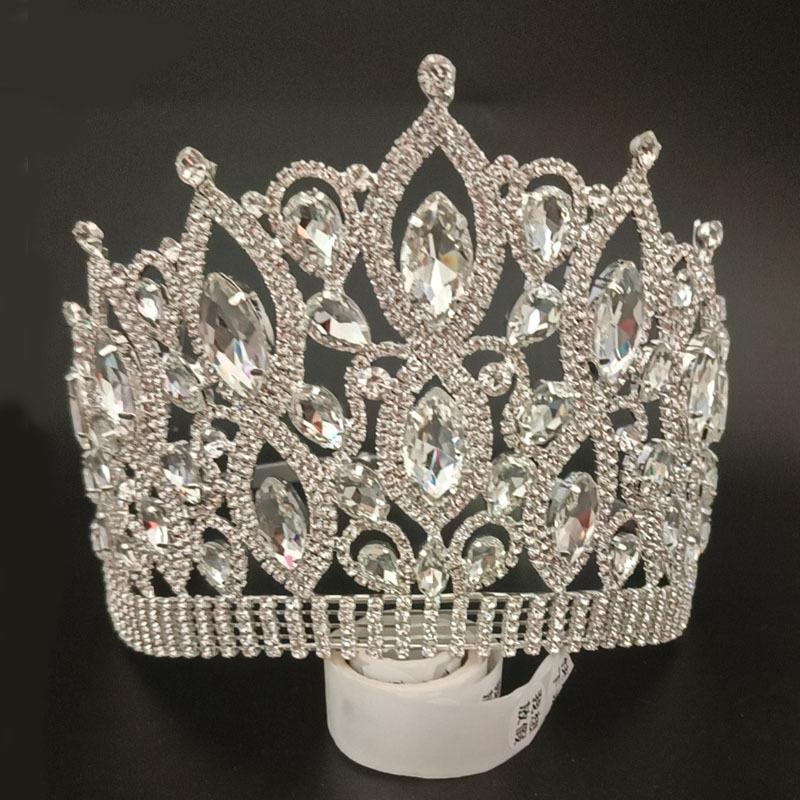 

20204 Bridal Crown Glass Crown Headgear For Beauty Pageants, Prom Direct Sales срібний