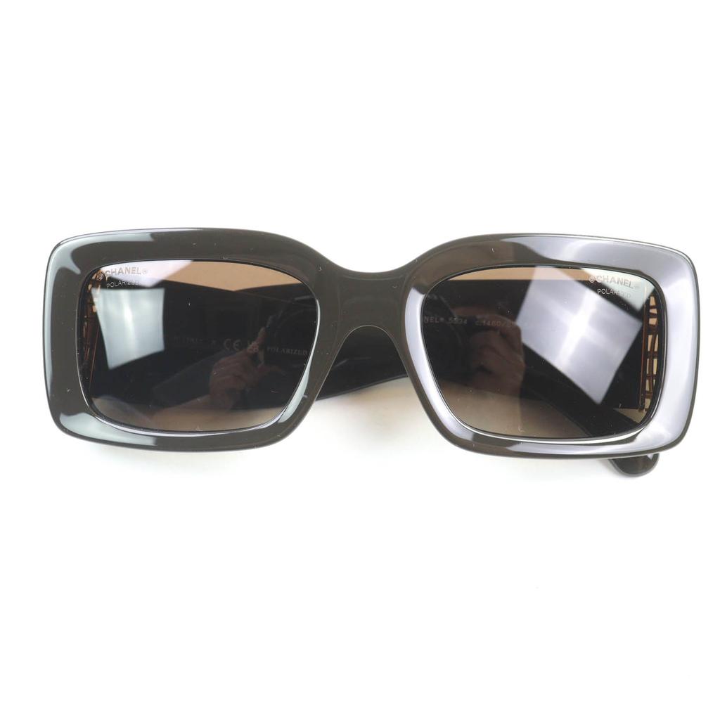 Excellent CHANEL Sunglasses Rectangle Shape Current Product COCO Mark Women 5534 Used