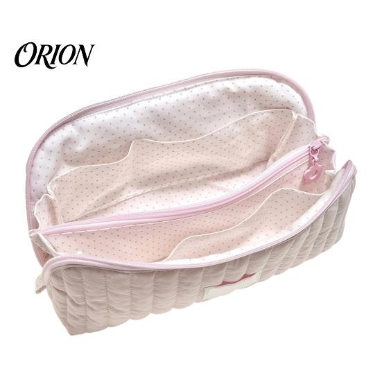 Portable Travel Makeup Bag Shell Shape Pencil Pouch with Multiple Compartments, Large Capacity Durable Desk Polyester Zipper Storage Pouch,