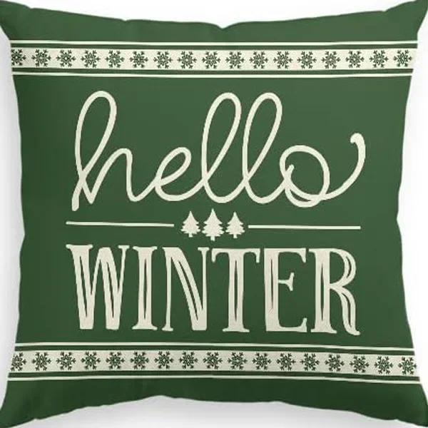 Merry Christmas Decor Cushion Cover 45x45 cm Pillow CaseCartoon Reindeer Santa Claus Printed Throw Pillowcase Linen Pillow Cover
