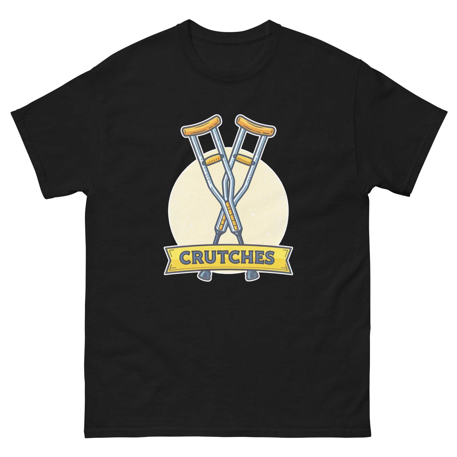 Crutches Hospital Health Medical Safety T-Shirt 2XL