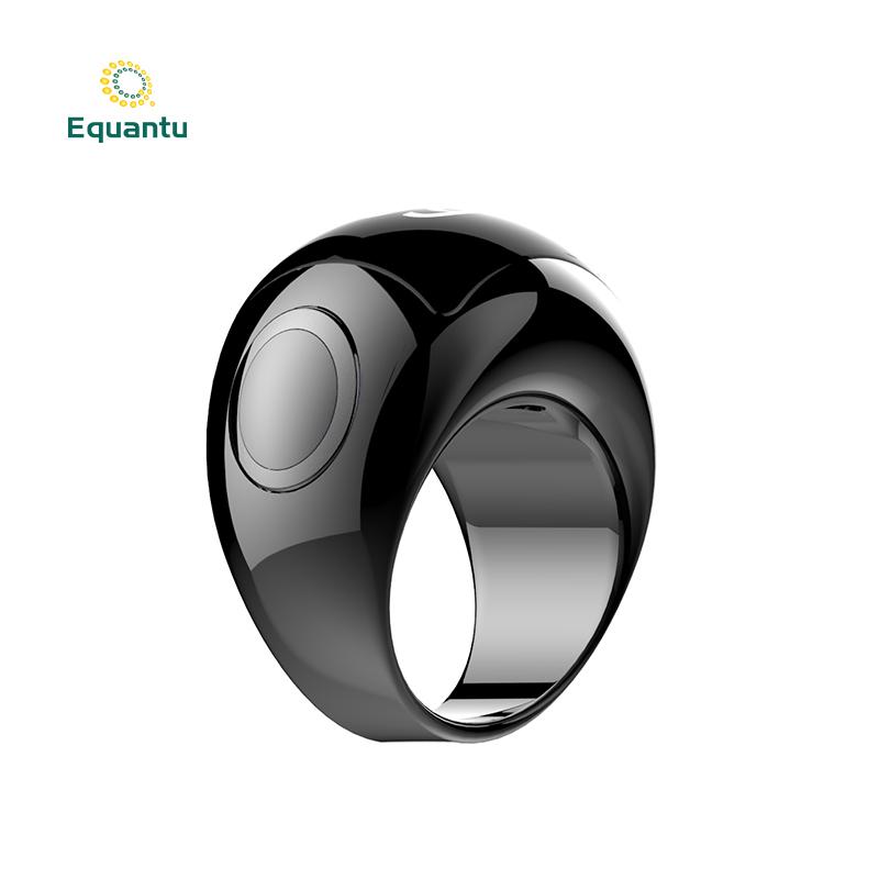 Zikr Ring Religious Smart Electronic Rosary Counter Prayer Time Reminder Alarm Clock IOS App Control Compass Ceramic Case IP68 QB-709&18 чёрный