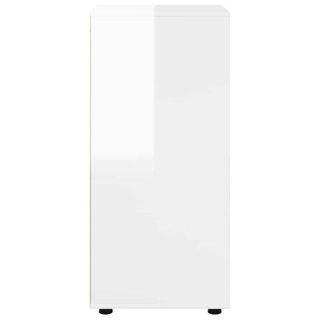 Storage Cabinet Glossy White 40 x 48 x 105 cm