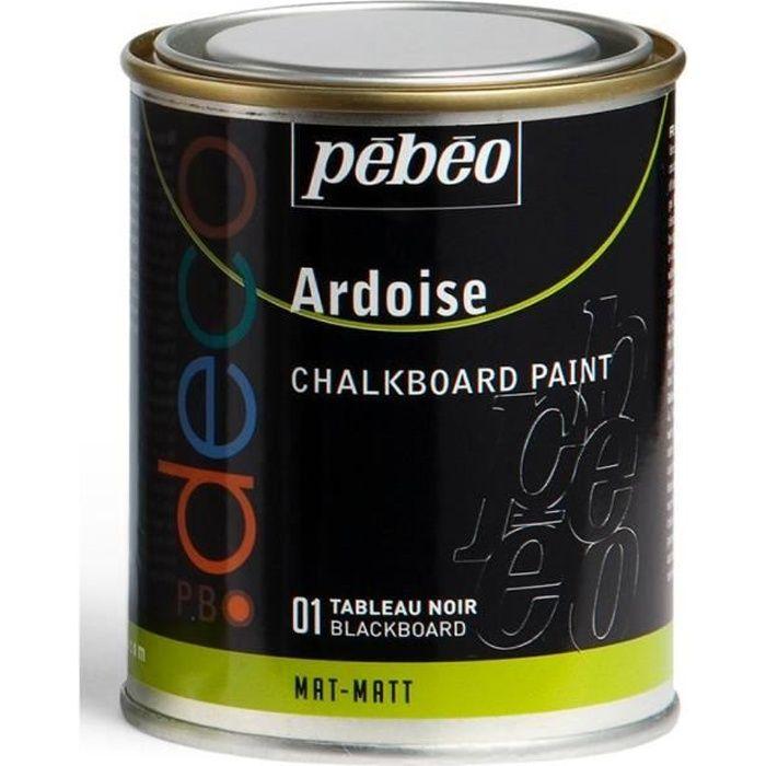 Slate Paint - Pébéo - 500ml - Blackboard Black - Erasable - Diluted with Water