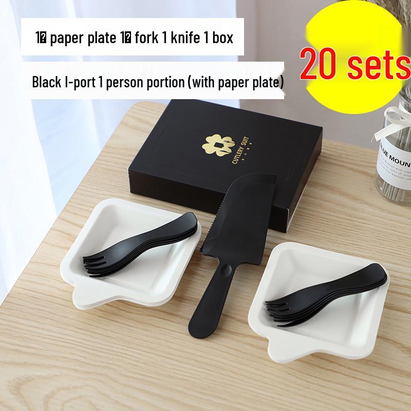 Disposable Plastic Cutlery Set: Birthday Cake Knife & Fork, 4-in-1 Bulk for Parties & Picnics
