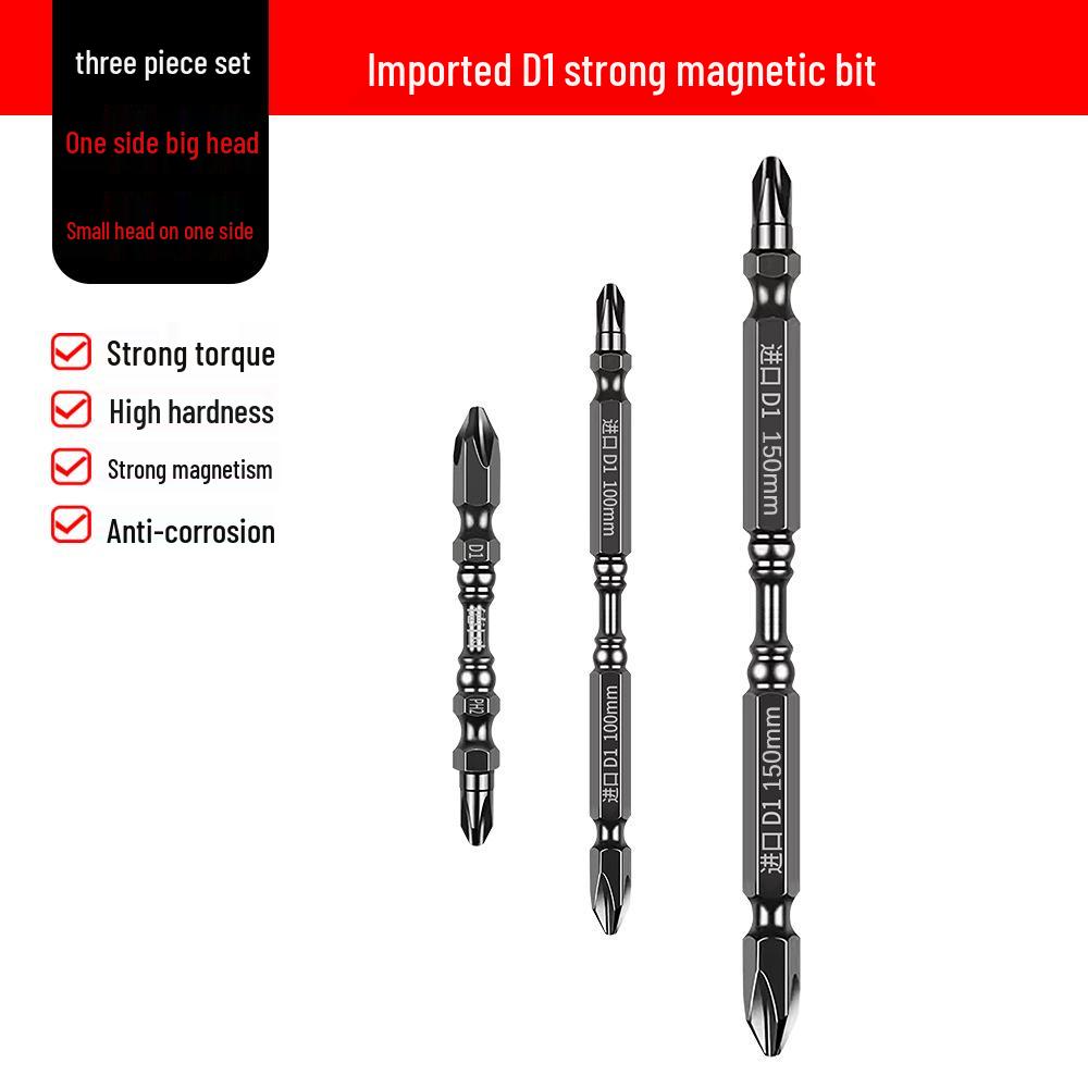 High-Hardness German-Style Phillips Screwdriver Bits with Strong Magnetic Anti-Slip Ring for Electric and Air Screwdrivers