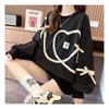 Navava Women Lovely Heart Ribbon Point Long Sleeve Sweatshirt Nt1321