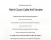 Women's Round Neck Cable Knit Wool Blend Sweater