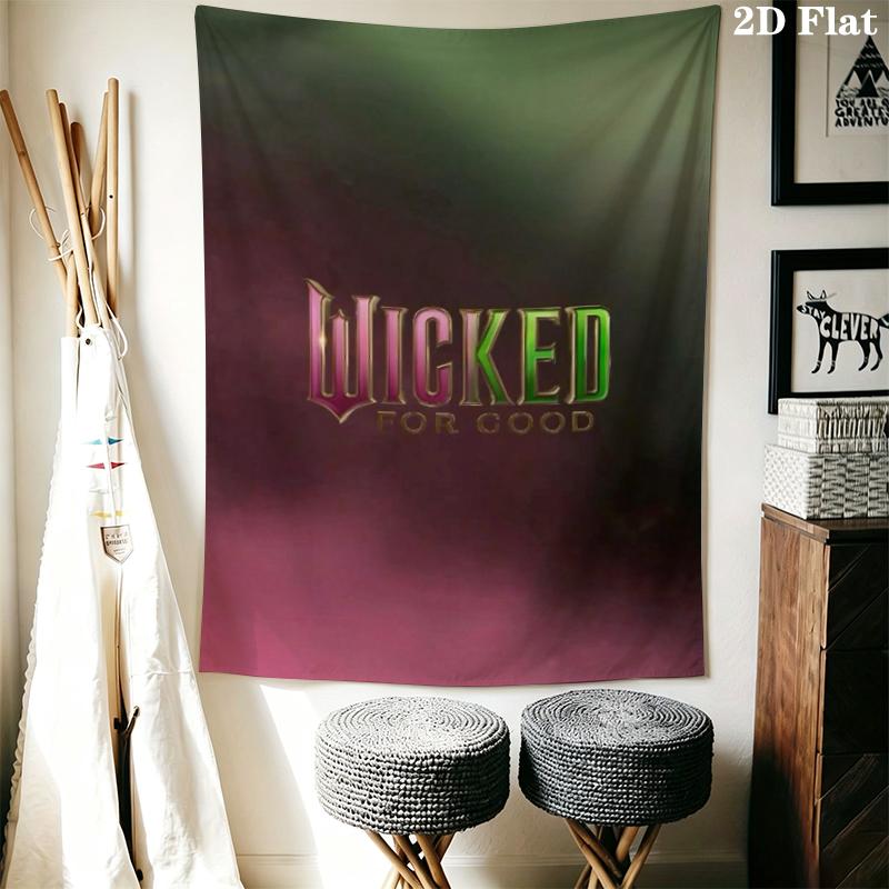 WICKED Wall Tapestry Aesthetic Wall Hanging Printed Fabric Blanket Decorative Tapestries for Bedroom Living Room Home Decor