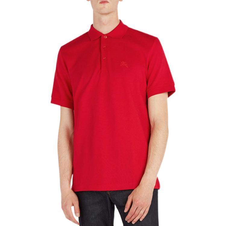 Burberry Polo Shirts Men's Red Polo Collar Moderate Other 80031221