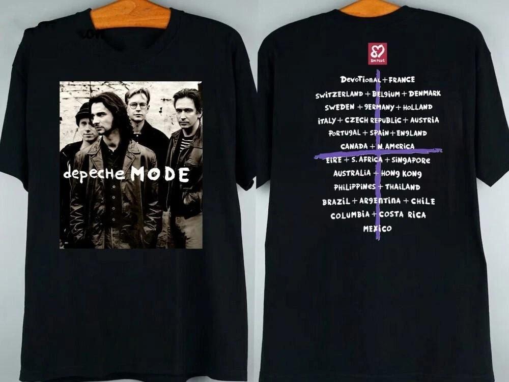 Depeche Mode Band Faith Devotional World Tour Cotton Black T Shirt LI02 S