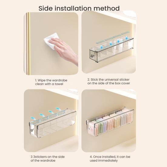Storage Box Drawer-Style Wall-Mounted Organizer Large Capacity Multi-Functional Underwear Storage Container
