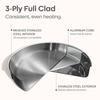19pcs Stainless Steel Cookware Set with Detachable Handle Pots and Pans for Induction Cooking RV/Camping Use Removable Handle O