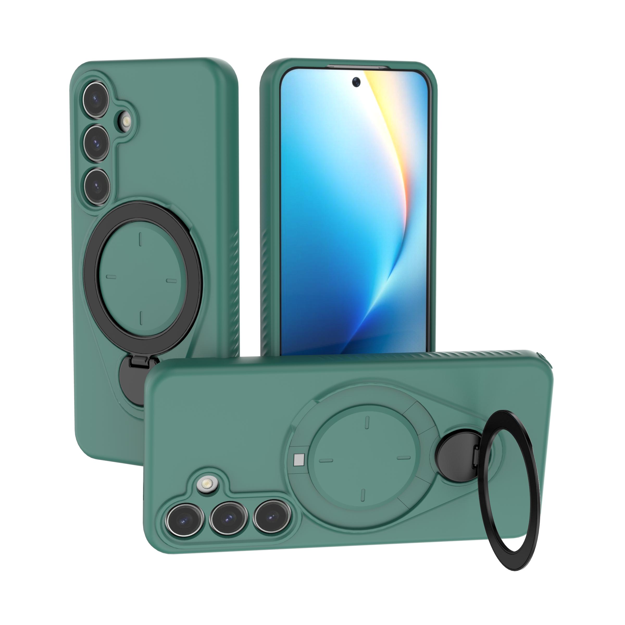 

360° Rotating Magnetic Ring Stand Case For Samsung S26 S25 S24 S23 Ultra Plus For MagSafe Wireless Charge Armor Shockproof Cover Galaxy S23 Ultra