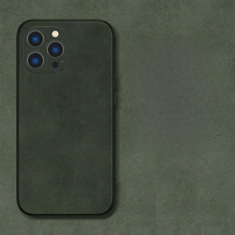 New Sheepskin Texture Leather Phone Case for iPhone, Shockproof Anti-Slip Anti-Fingerprint Protective Cover