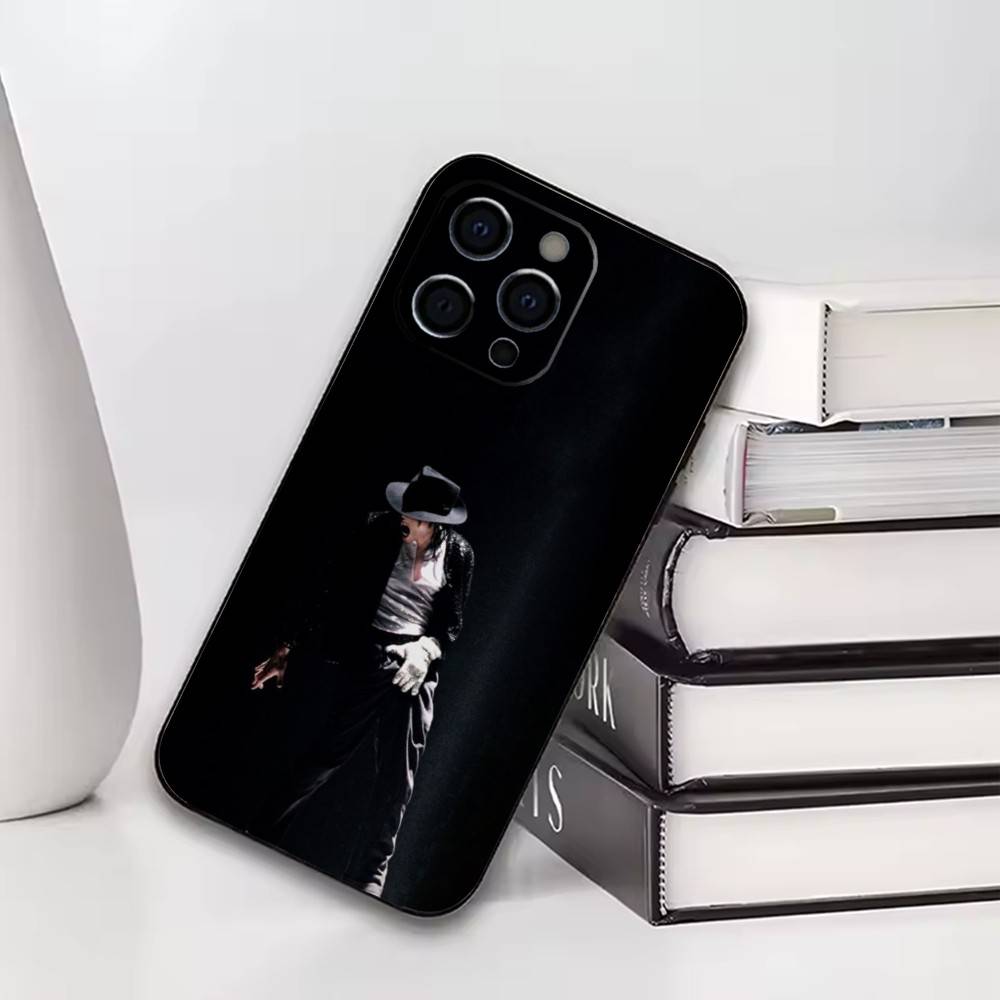 Custodia per Telefono Singer M-Michael Jackson Per iPhone17,16,15,14,13,12,11 Plus,Pro Altri Cover Morbido Nero