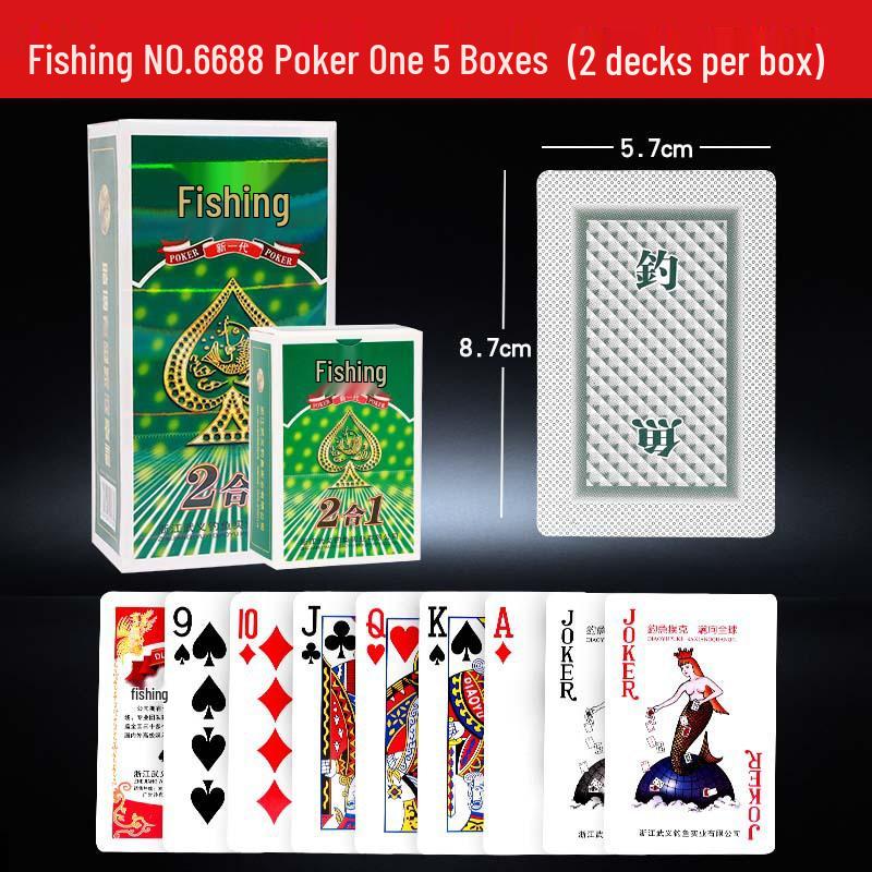 Carte da Poker da Pesca Originali: 10 Mazzi per Intrattenimento Domestico, Giochi da Tavolo, Guandan, Dou Dizhu.