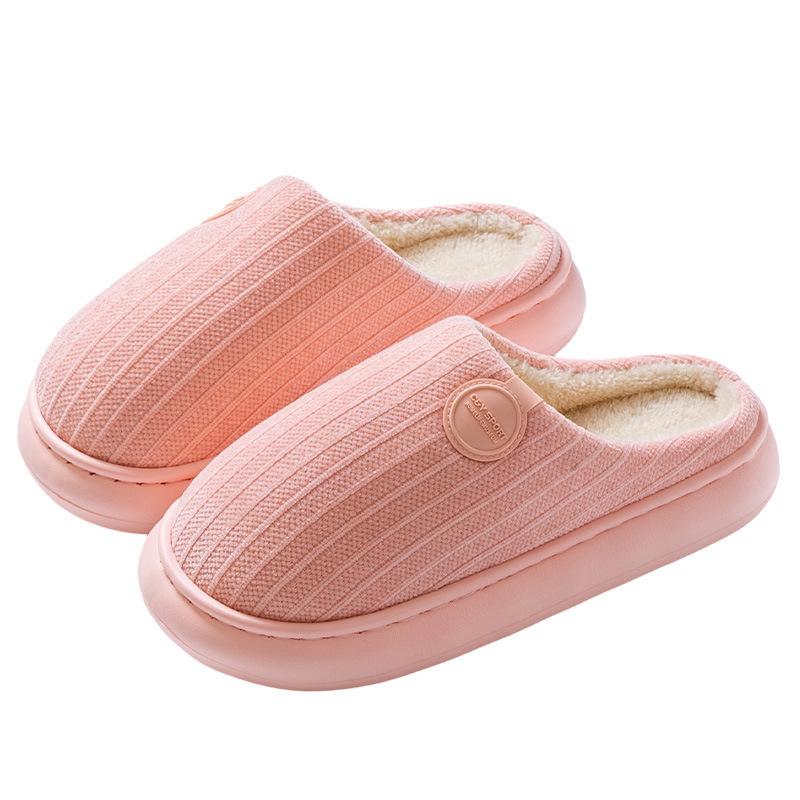Stepping on shit cotton slippers women's autumn and winter indoor home thick warm plush cotton mop