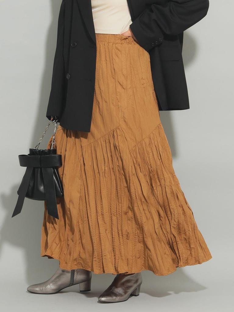 Ray Beams Women's Washer Pleated Skirt, Brown 0