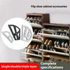 2Pcs Hardware Furniture Hinge 1/2/3 Layer Shoes Drawer Cabinet Hinge Rack Stainless Steel Foldable Shelf Accessories