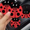2Pcs/Set Red Beetle-Style Car Cup Holder Inserts - Non-Slip Absorbent Coasters For Universal Vehicle Use