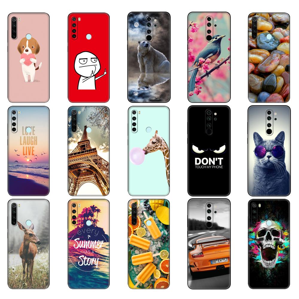 Für xiaomi Redmi Note 8T Hülle, Weiche Silikonhülle für xiaomi Redmi Note 8 Hülle T Fundas auf Redmi NOTE 8 PRO Coque schwarzes TPU-Case