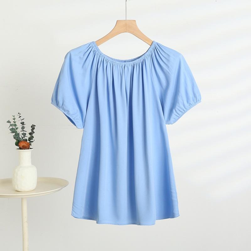 A One-shoulder Short-sleeved T-shirt for Women In Summer, A Thin, Floral, Large-sized, Slimming, Casual Base Layer