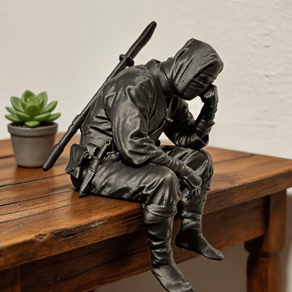 Decoration Ninja Figurine Japanese Style Desktop Ornament Creative Samurai Statue Desktop