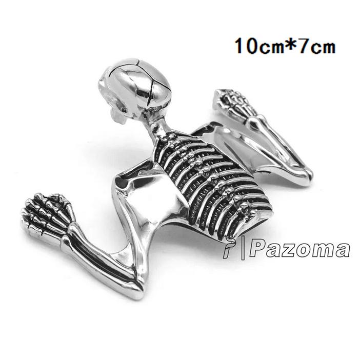 Motorcycle Headlight Visor Skull Decoration Helmet Fender Skull Skeleton Ornament for Harley Bobber Chopper AA-739,AA-740
