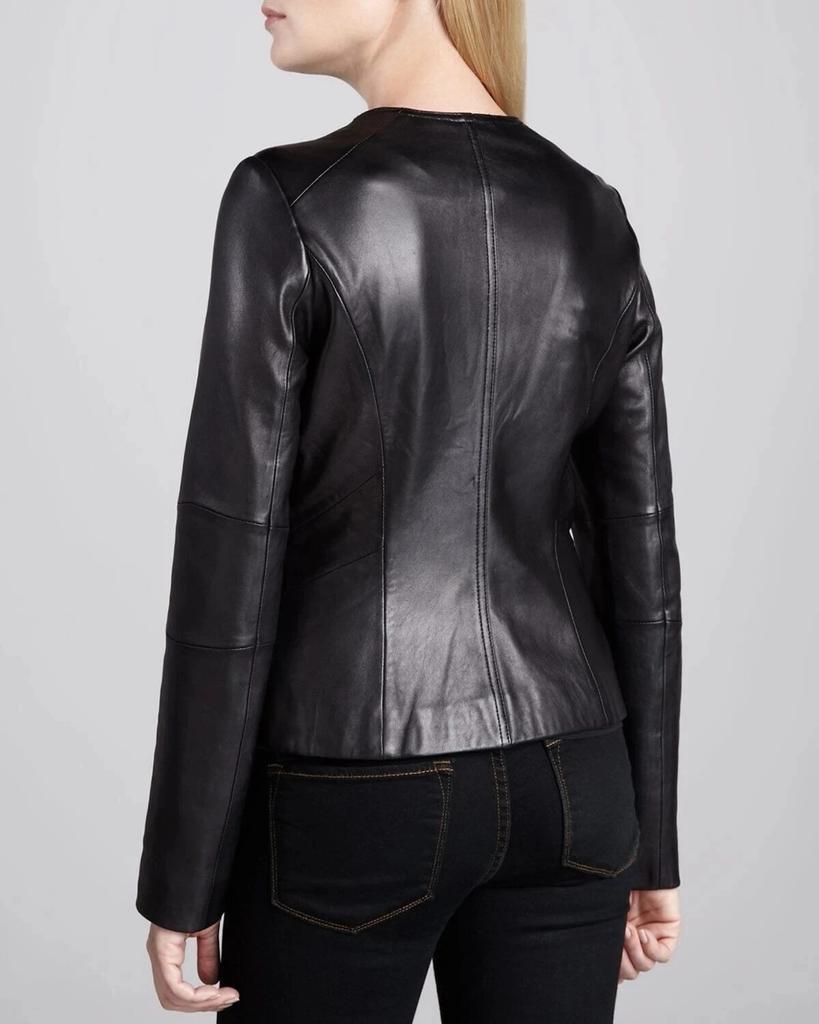 New Women Jacket Black Leather Lambskin Handmade Casual Stylish Biker Motorcycle Soft Fit