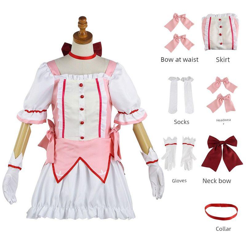 Magical Girl Kaname Madoka Cosplay Costume, Akemi Homura, Tomoe Mami Cosplay Anime Costume, Two-Dimensional Female Character Role-Playing