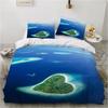 Ocean Polyester Tropic Ocean Style Comfortable Duvet Quilt Cover Pillowcase Bedding Set Children Bedroom Decoration Home Textile