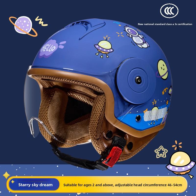

Children s Cartoon Autumn and Winter Helmet Motorcycle Helmet Children s Four Seasons Electric Vehicle Helmet Riding