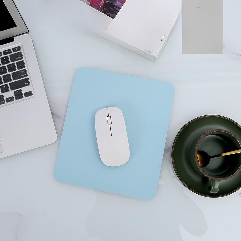 

1PC PULeather mouse pad, office desk pad, solid color minimalist computer pad, large/medium/small anti slip study pad 20-23cm