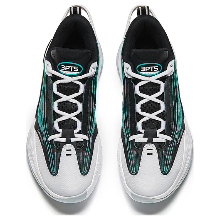 New Anta Three Point Rain1.0 V2 Cement Killer Cushioning Slip Resistant Low Top Basketball Shoes Men's Blue Gray 912421102S-4