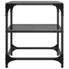 Coffee Tables with Glass Tops 2 pcs Black 40x40x45 cm Steel