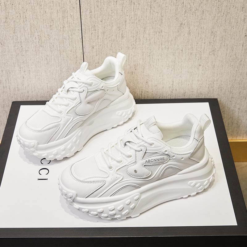 

Новая спортивная обувь на внутренней платформе, белые кроссовки, женская спортивная обувь, обувь знаменитости, обувь папы, новая женская универсальная 34 белый
