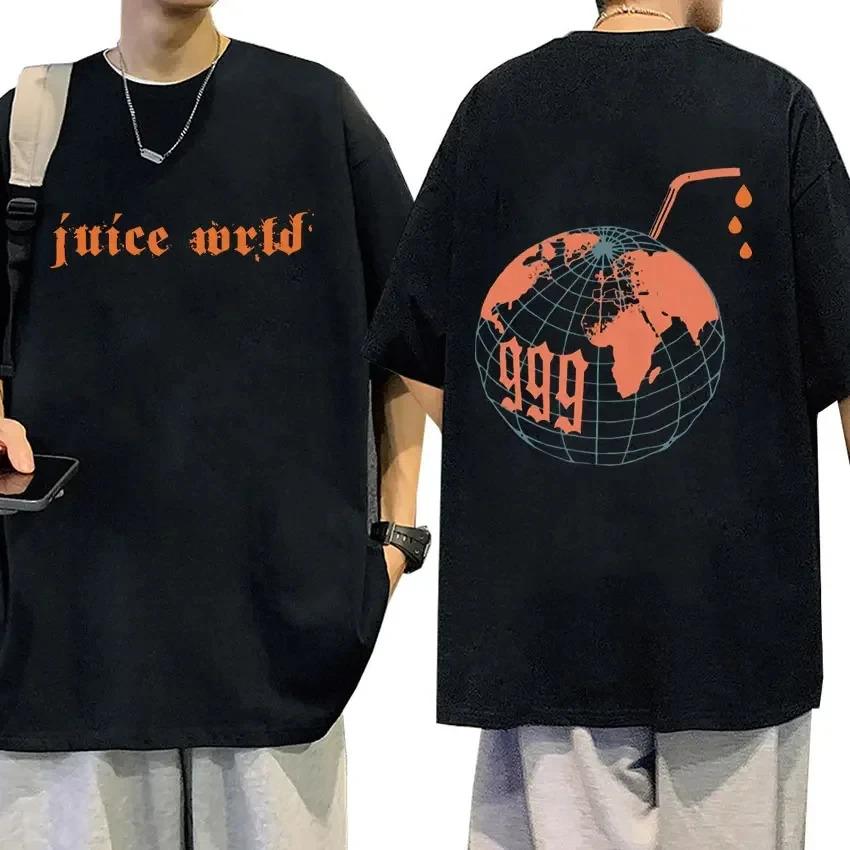 T-shirt Stampata Divertente Juice Wrld 999 Unisex Unisex Hip Hop Retrò Maglietta Oversize Larga Manica Corta Harajuku Streetwear Top in Cotone