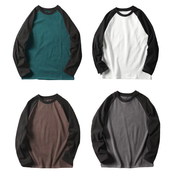 Pánská patchworková mikina Oversized pulovry Kulatý výstřih Klasická Podzim Zima Měkká Teplá Volná Ležérní Top Streetwear