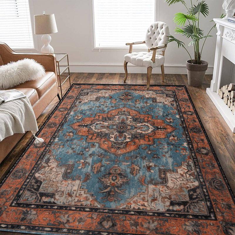Persian Ethnic Style Carpet for Living Room Home Decoration Retro America Lounge Rugs Soft Bedroom Non-slip Bedside Mats 200x300