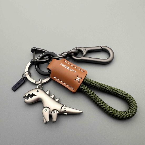 Dinosaur Charm Keychain Zinc Alloy Animal Keyring Keys Backpacks Handbags Keychain Stylish Accessories