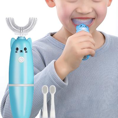 Brosse à dents automatique amusante, tête de brosse modifiable, Vibration basse fréquence, respectueuse de la peau, dessin animé pour bébé, modélisation