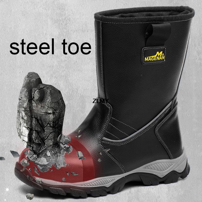 Bezpečnostní boty odolné proti oleji pro muže vysoké pracovní boty ocelová špička proti propíchnutí proti rozdrcení pracovní bezpečnostní boty pánské svářečské boty proti jiskrám