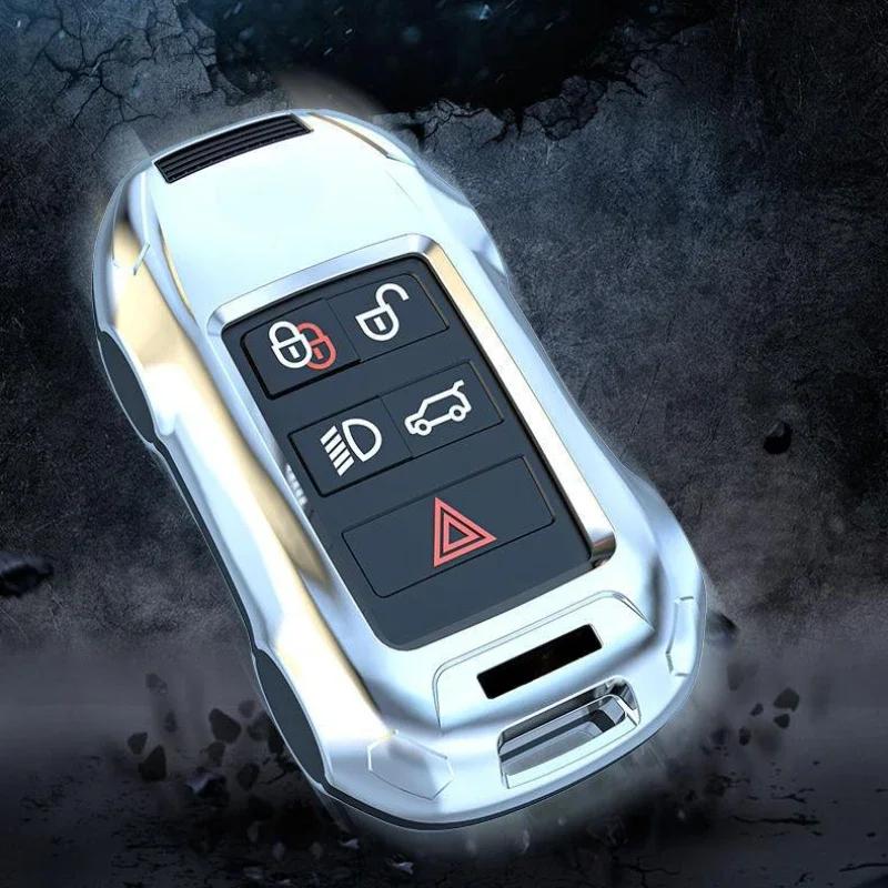 For Jaguar XF XE XJ F-PACE E-PACE E-TYPE D-TYPE F-TYPE X-TYPE ABS Silver Car Key Case Keyless Cover Key Shell Car Accessories