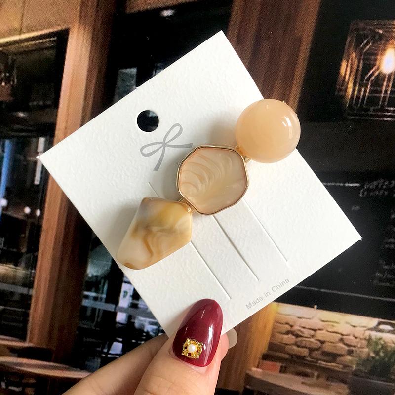 

1 комплект акриловых жемчужных заколок для волос, модные геометрические заколки-невидимки, шпильки для волос для женщин, девушек, аксессуары для волос, украшения