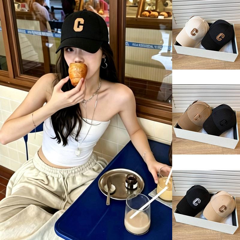 Bestickte Baseballkappe im koreanischen Stil, Unisex, Gesichtsformend, Outdoor-Mode