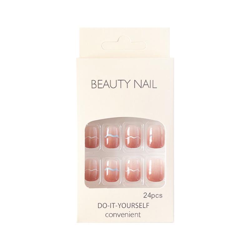 Icy Transparent Southern Pomelo Polka Dot Gradient False Nail Art Tips